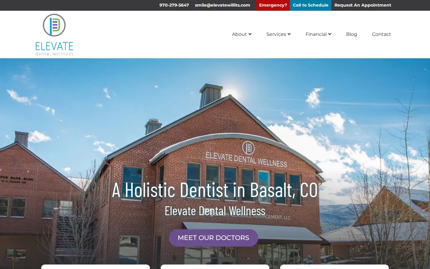 Homepage preview of Elevate Dental Wellness