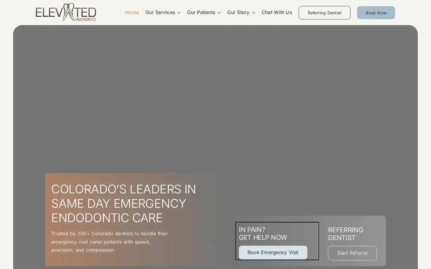 Homepage preview of Elevated Endodontics