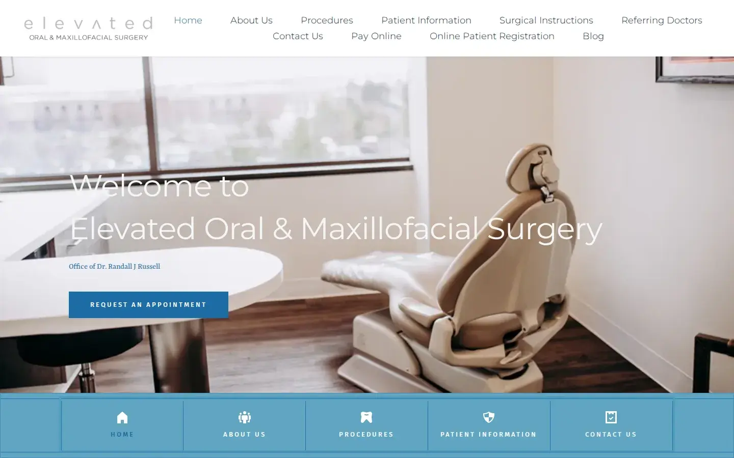 Homepage preview of Elevated Oral and Maxillofacial Surgery