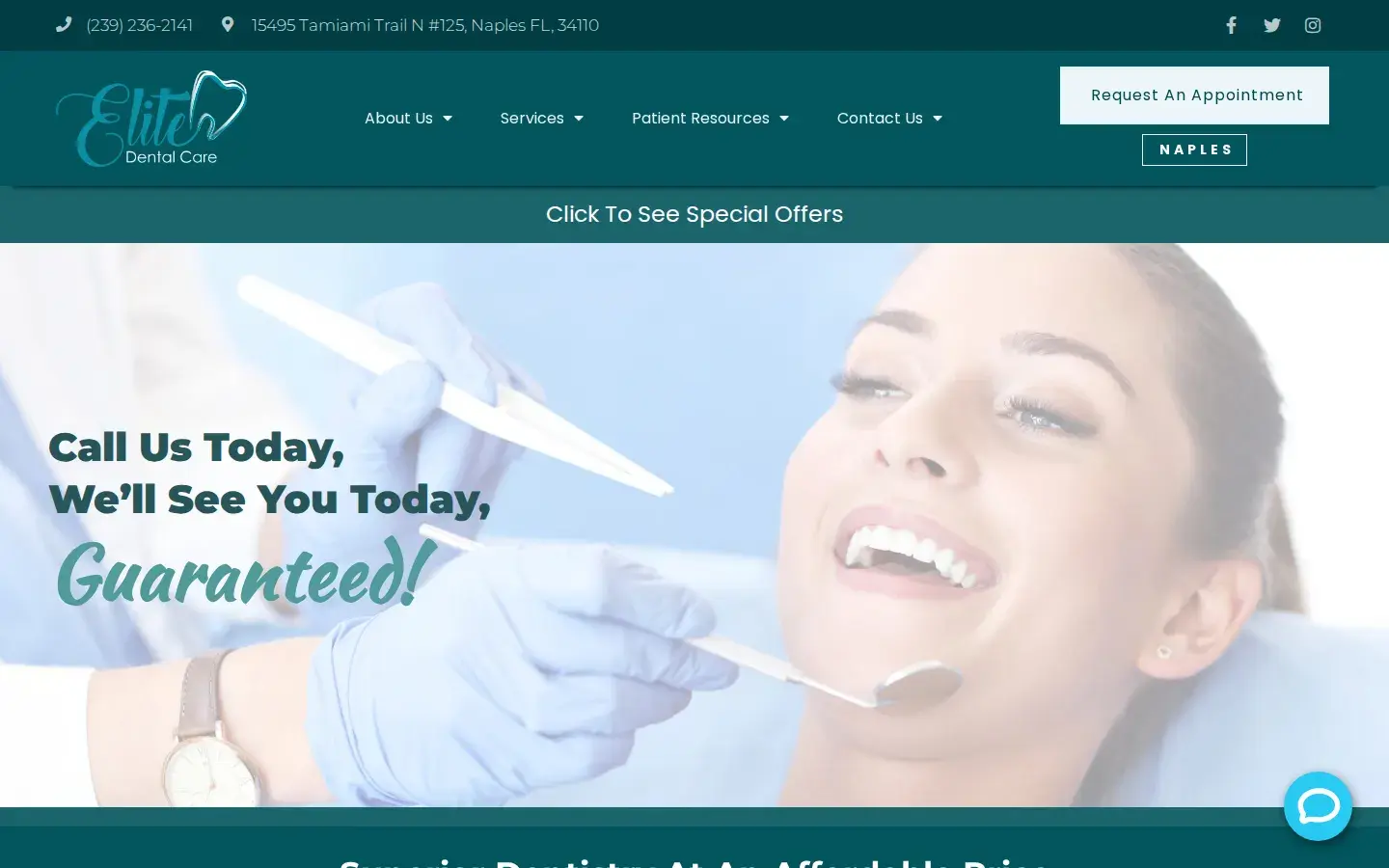 Homepage preview of Elite Dental Care