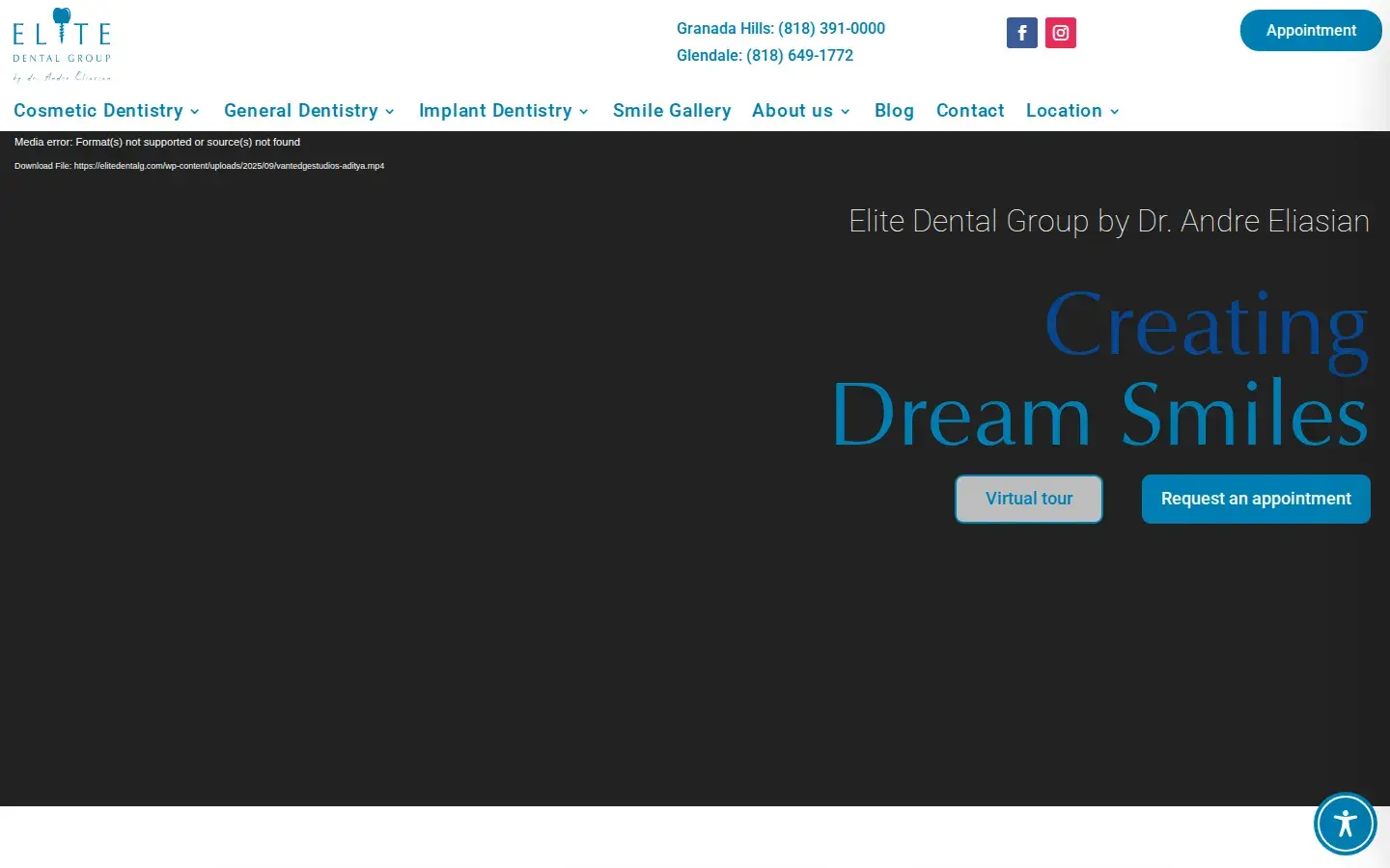 Homepage preview of Elite Dental Group Andre Eliasian DDS