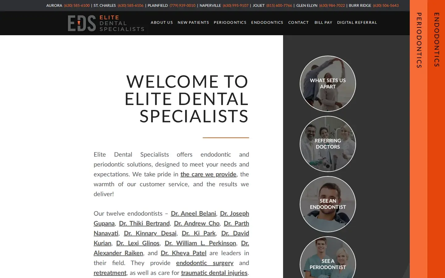 Homepage preview of Elite Dental Specialists