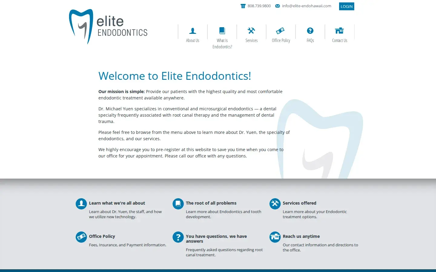 Homepage preview of Elite Endodontics