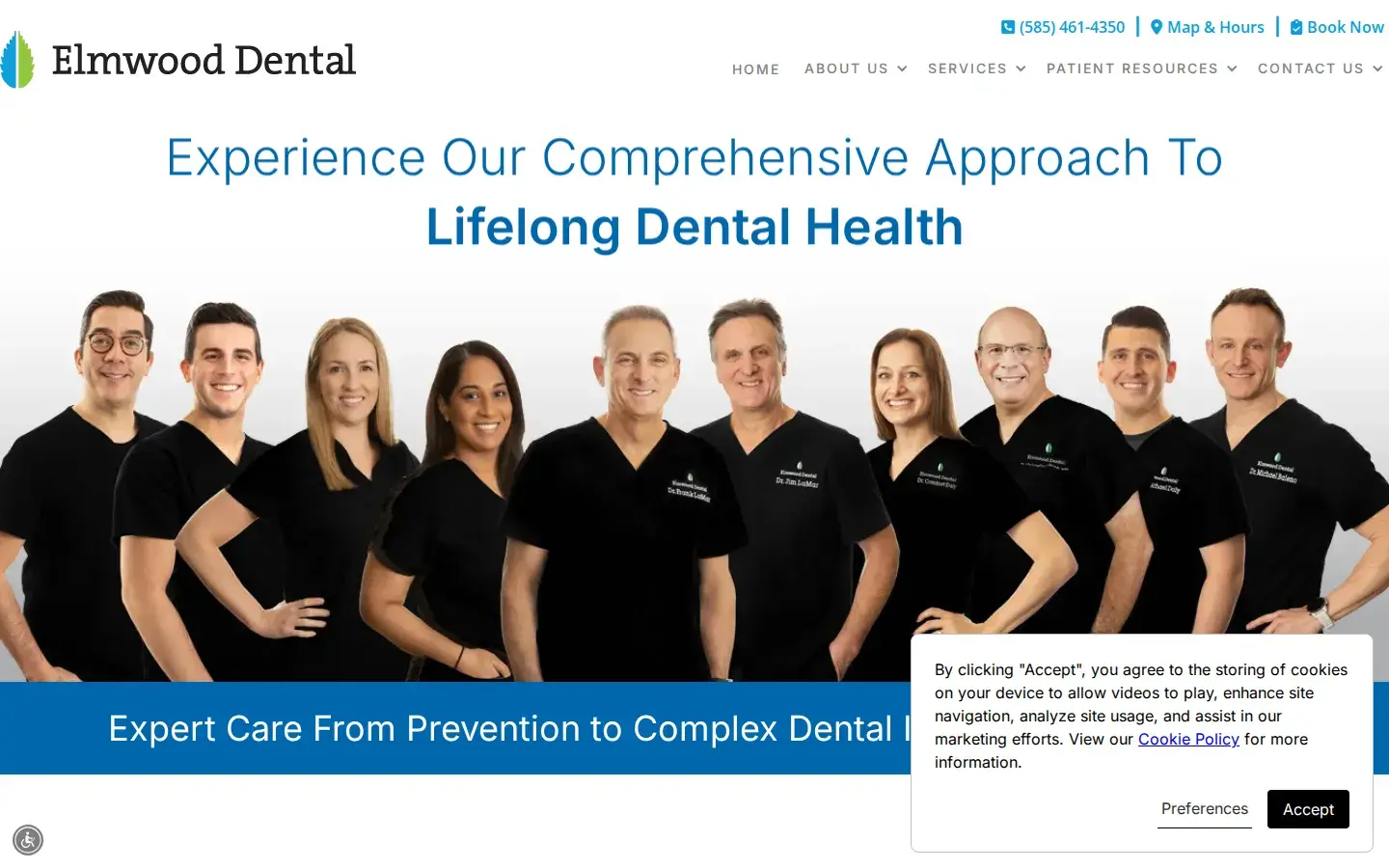 Homepage preview of Elmwood Dental Family Practice