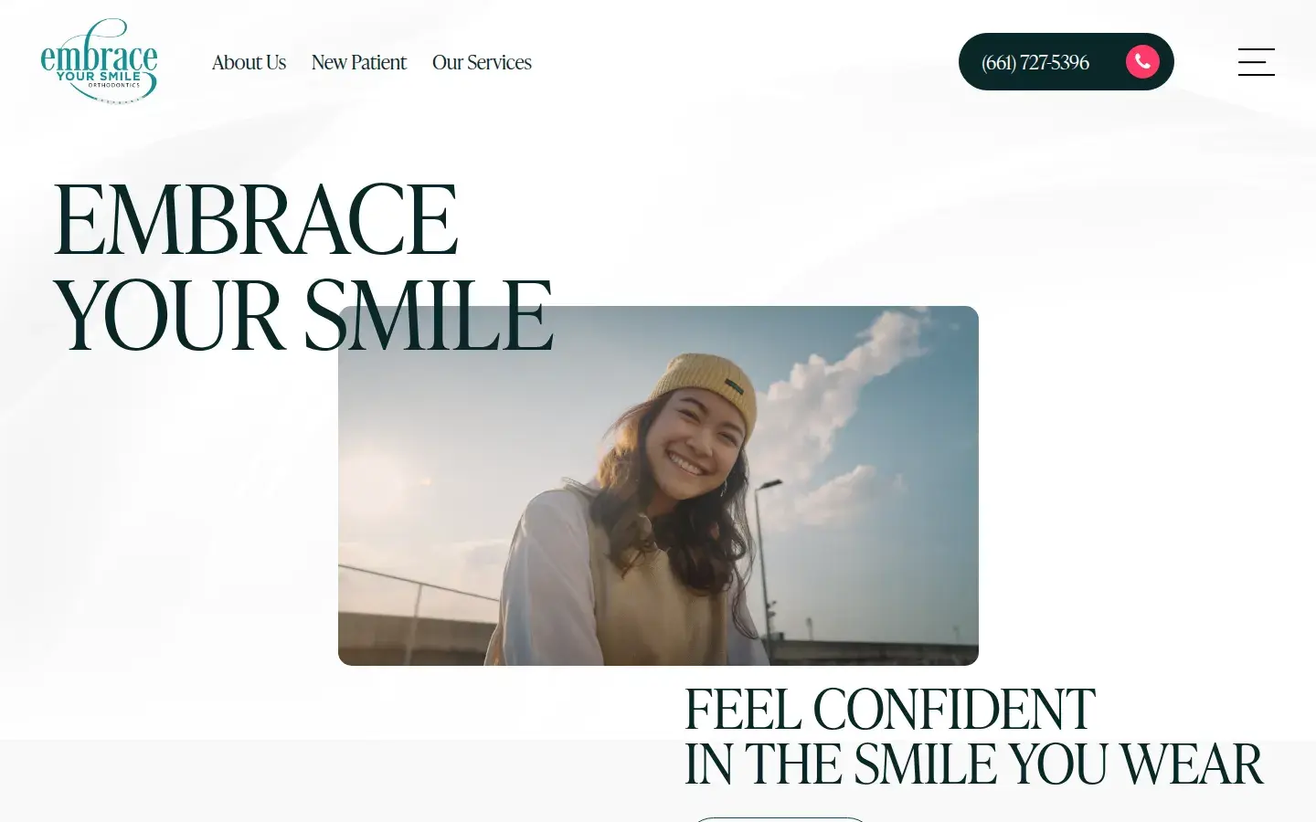 Homepage preview of Embrace Your Smile Orthodontics