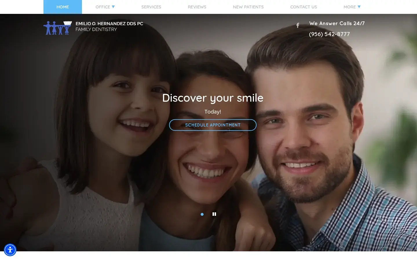 Homepage preview of Emilio O. Hernandez, DDS, PC