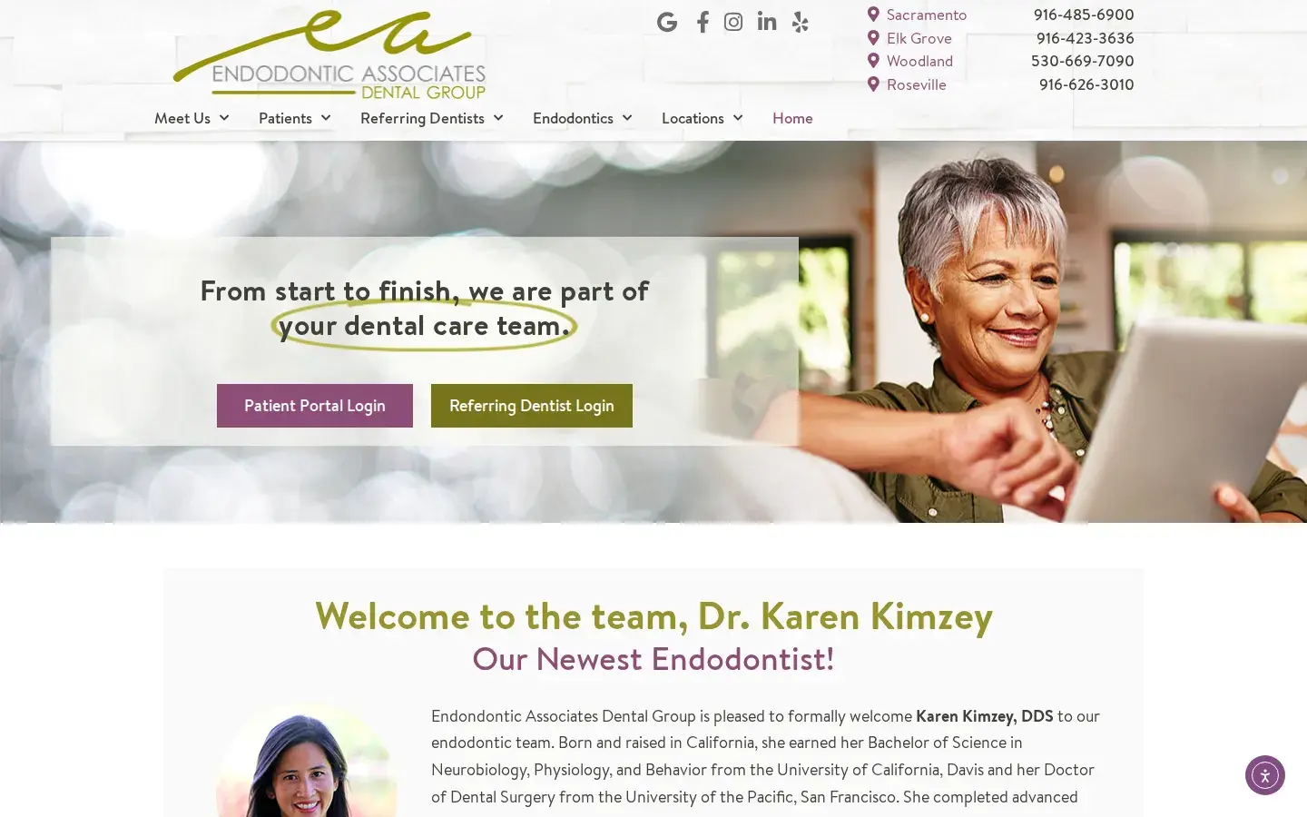 Homepage preview of Endodontic Associates Dental Gr