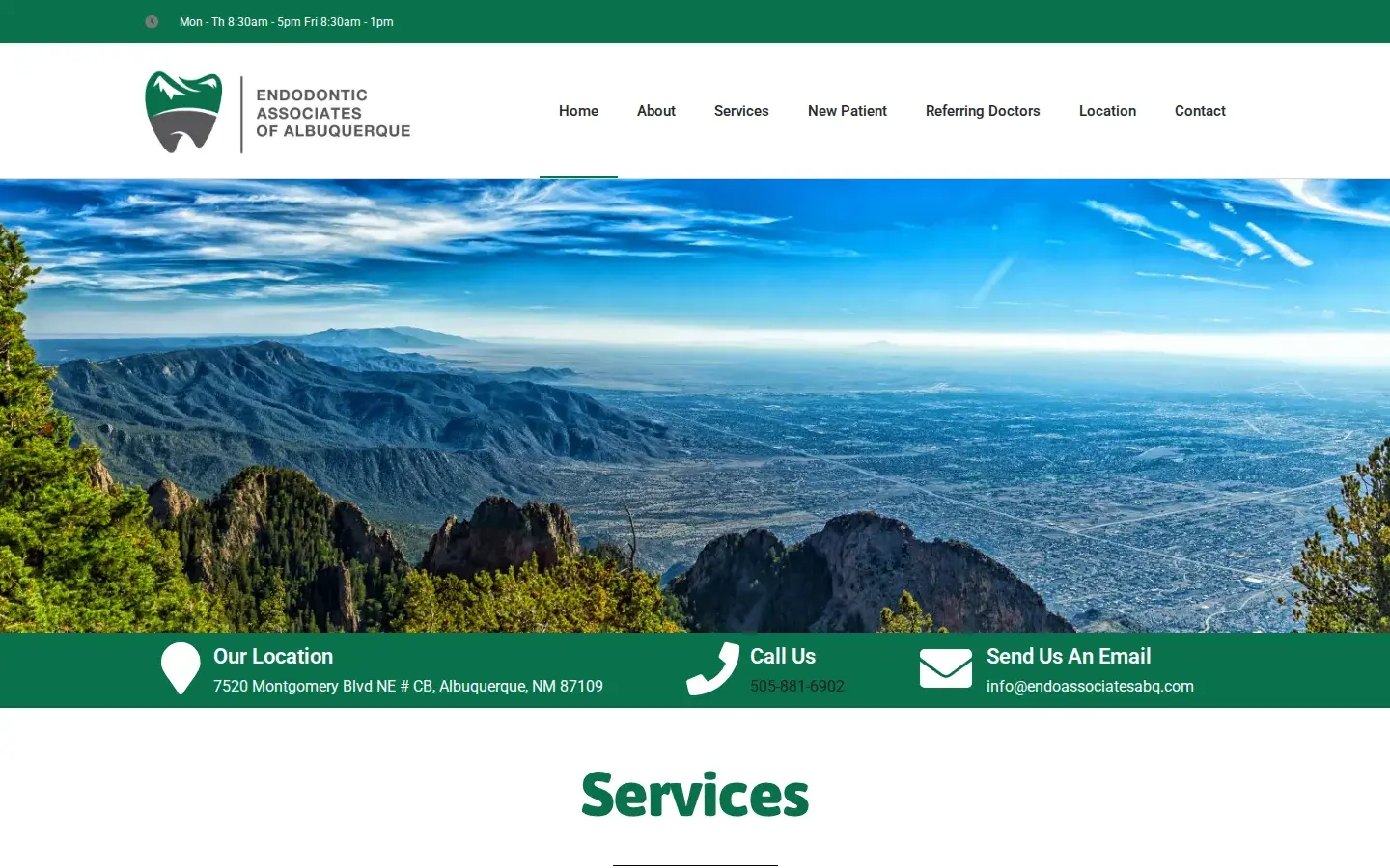 Homepage preview of Endodontic Associates of Albuquerque