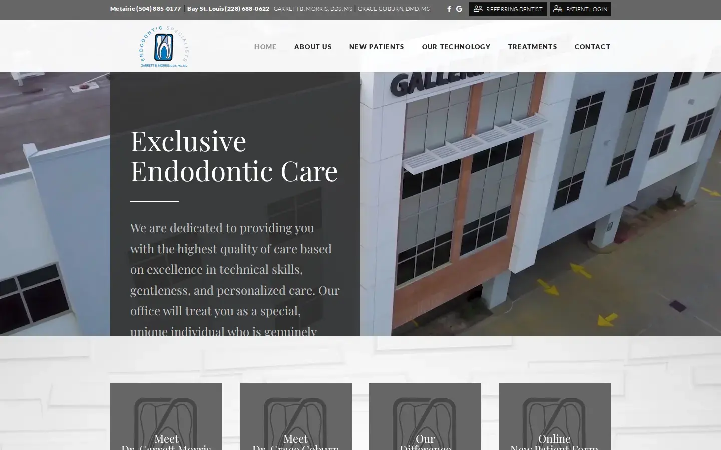 Homepage preview of Endodontic Specialists: Garrett B. Morris, DDS