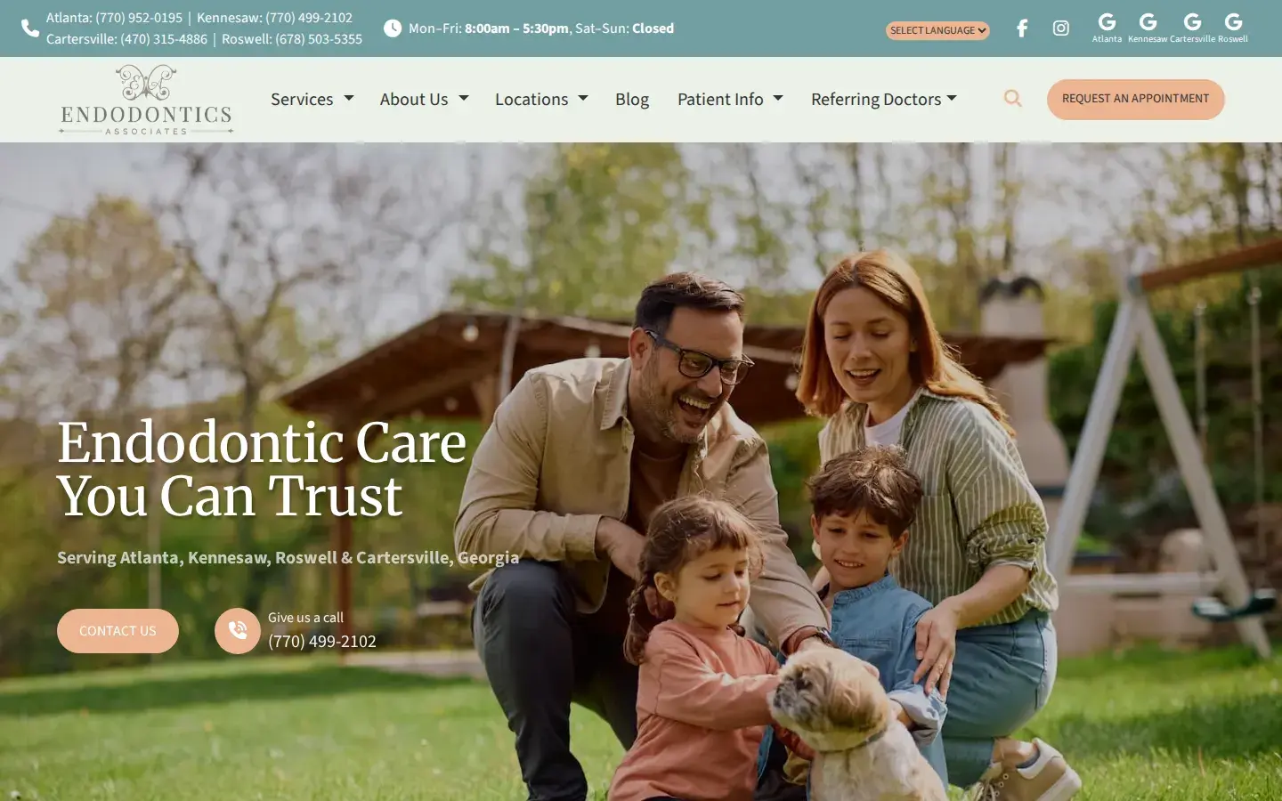 Homepage preview of Endodontics Associates of Windy Hill