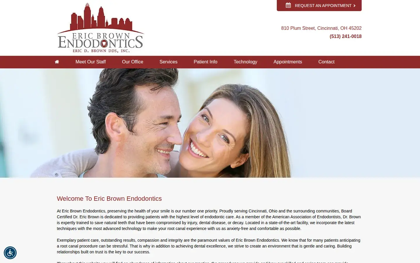 Homepage preview of Eric Brown Endodontics