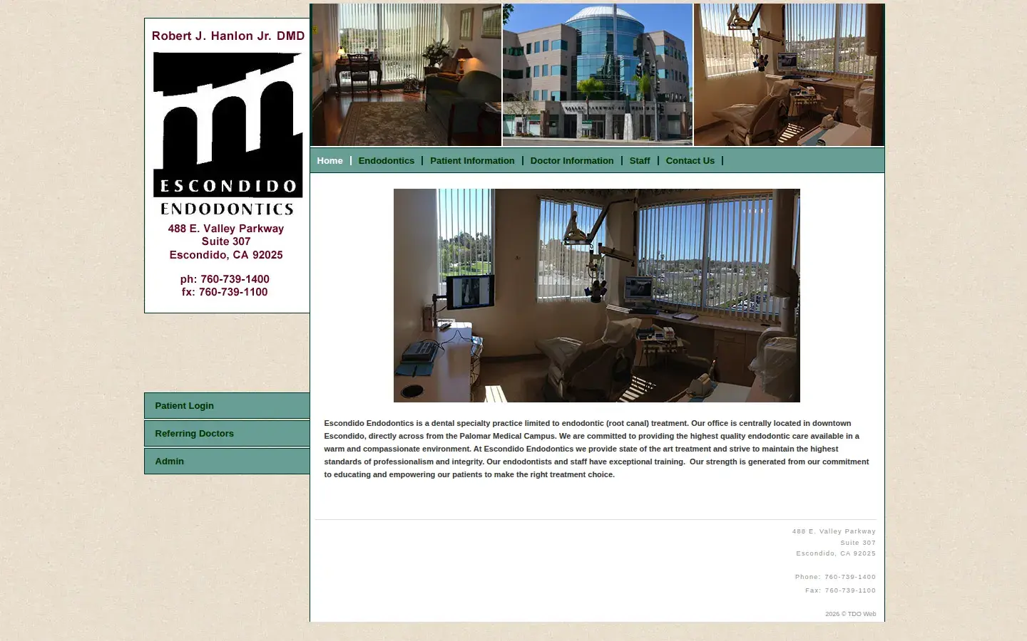 Homepage preview of Escondido Endodontics