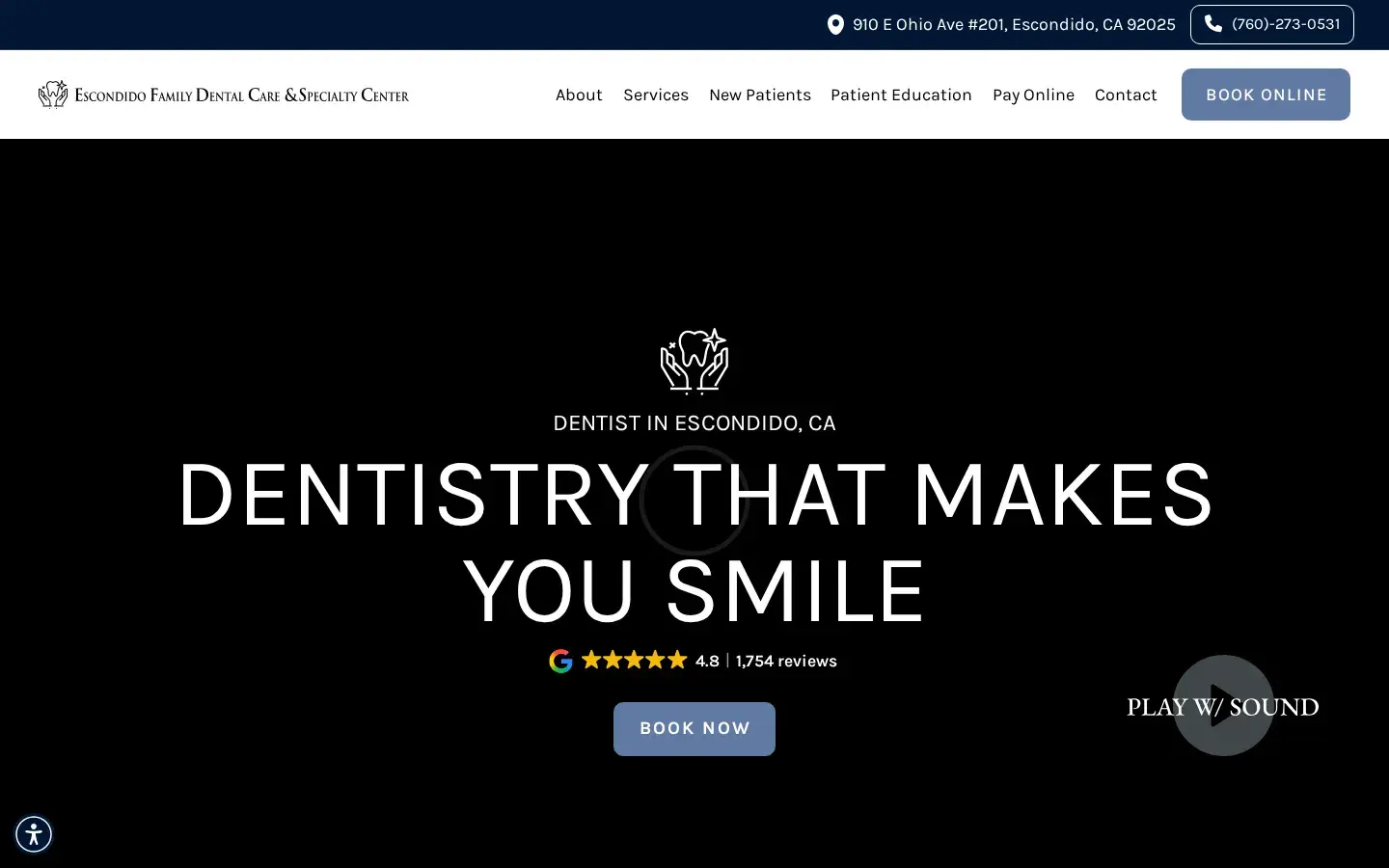 Homepage preview of Escondido Family Dental Care & Specialty Center