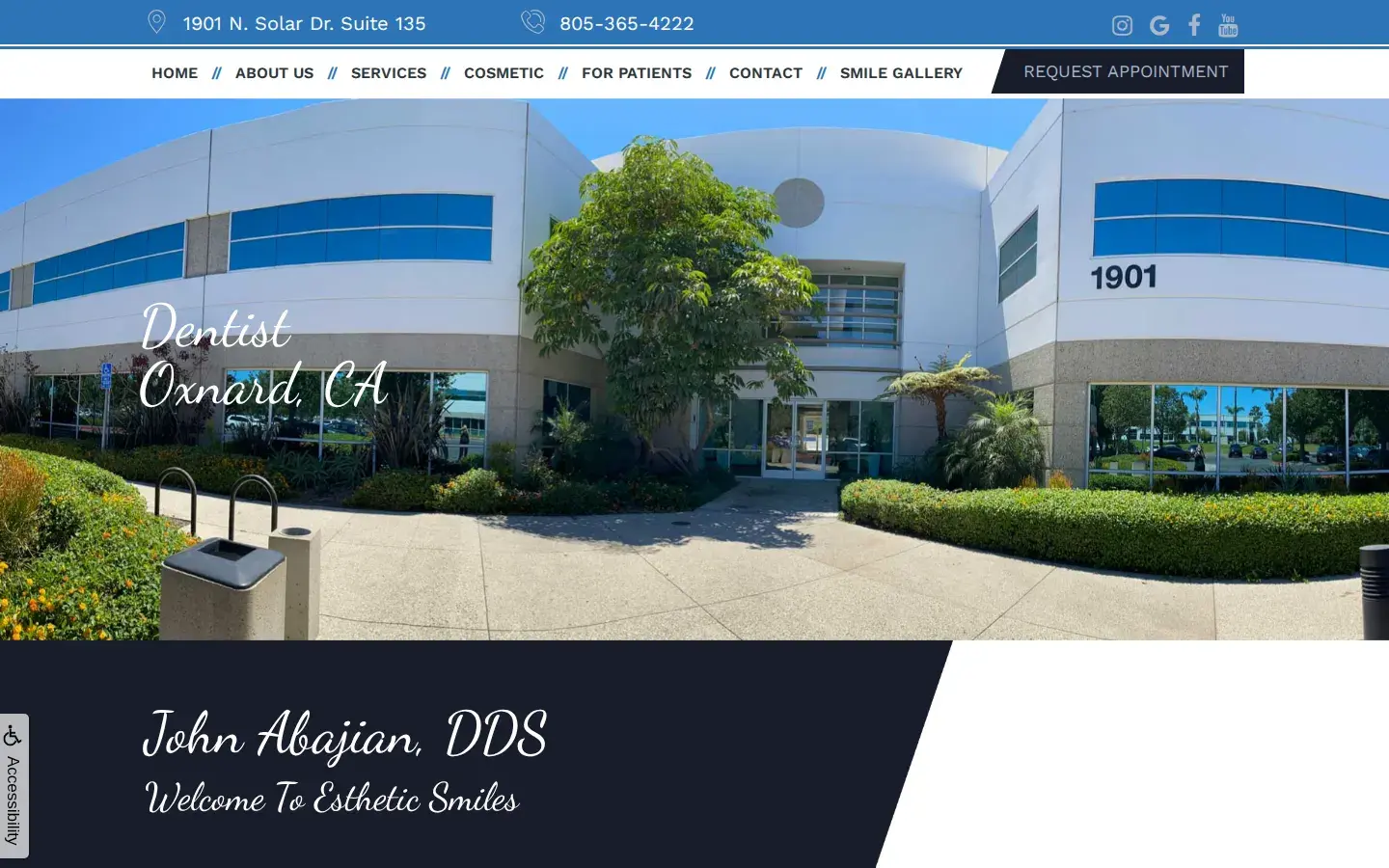 Homepage preview of Esthetic Smiles