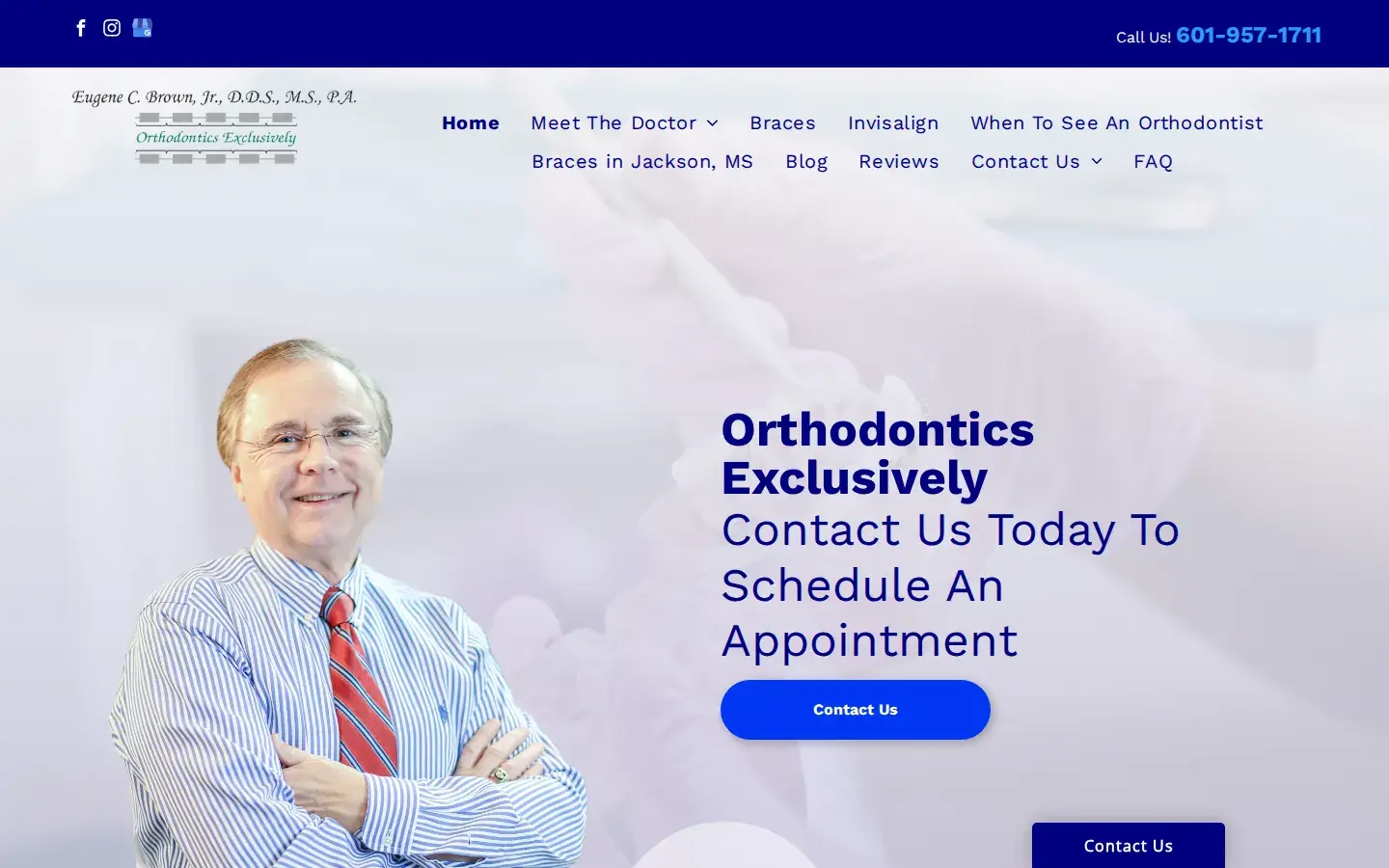 Homepage preview of Eugene C. Brown, Jr., DDS, MS