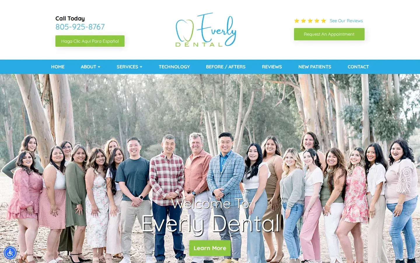 Homepage preview of Everly Dental