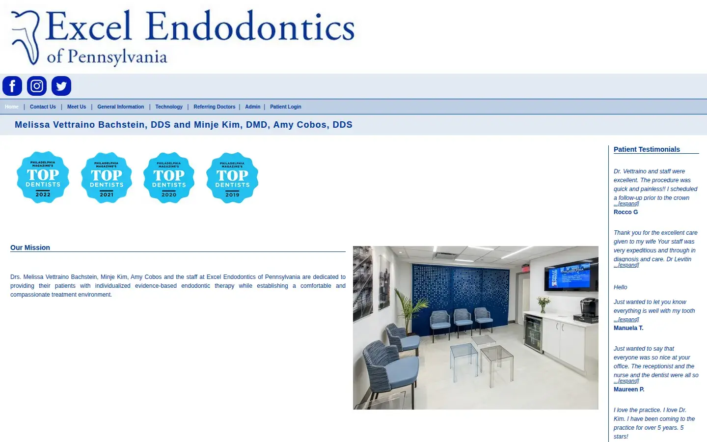 Homepage preview of Excel Endodontics