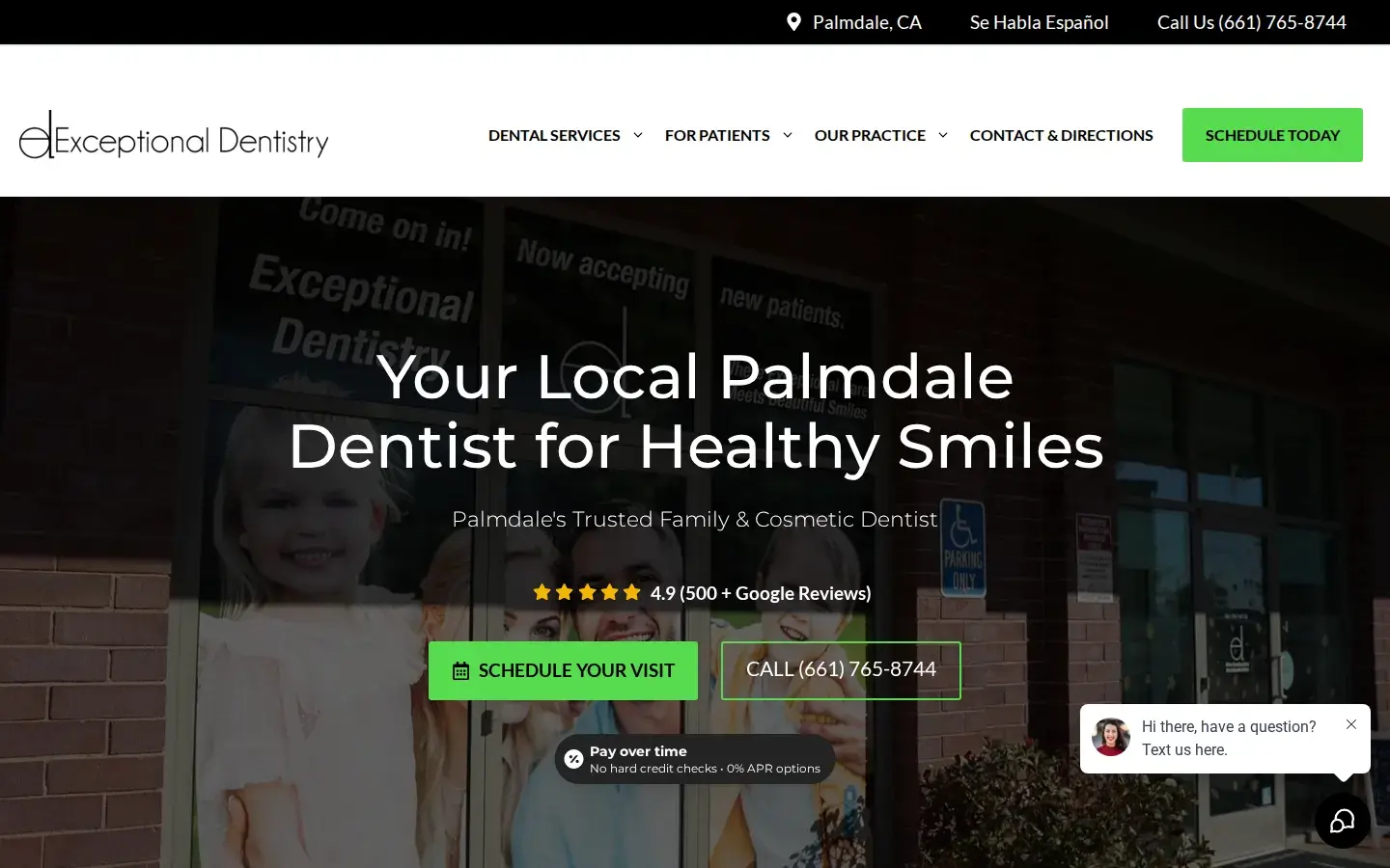 Homepage preview of Exceptional Dentistry