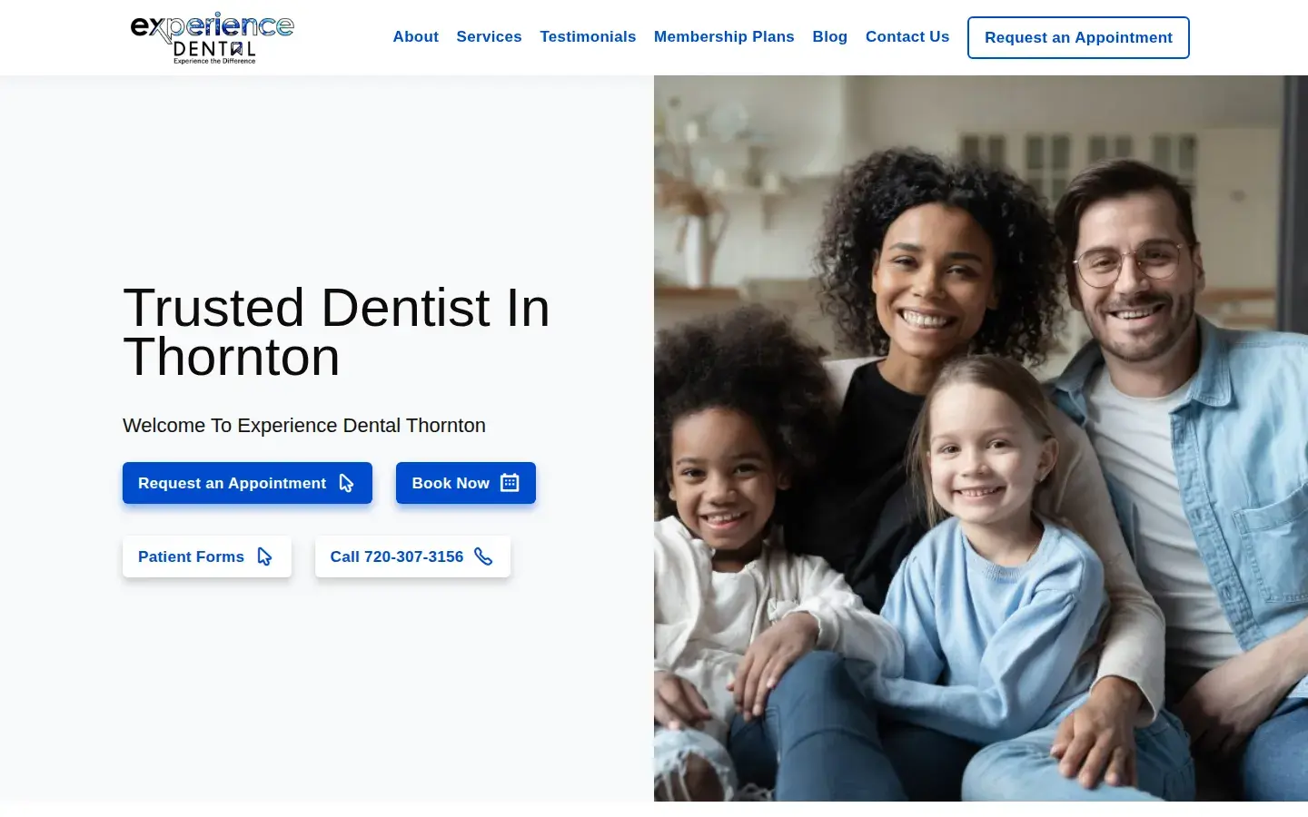 Homepage preview of Experience Dental Thornton