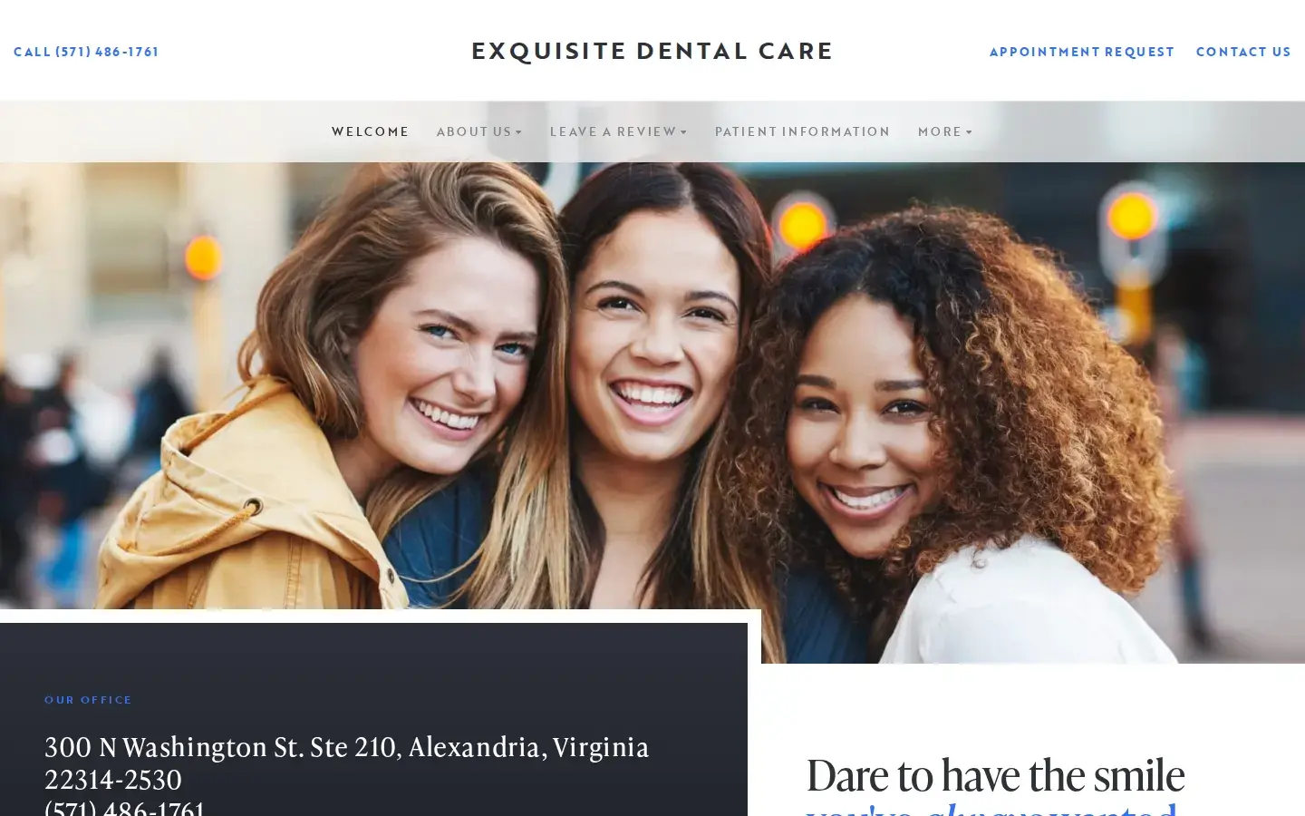 Homepage preview of Exquisite Dental Care