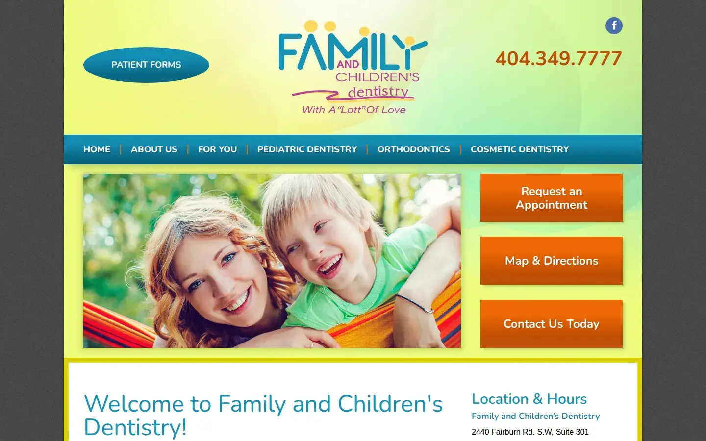 Homepage preview of Family and Children’s Dentistry