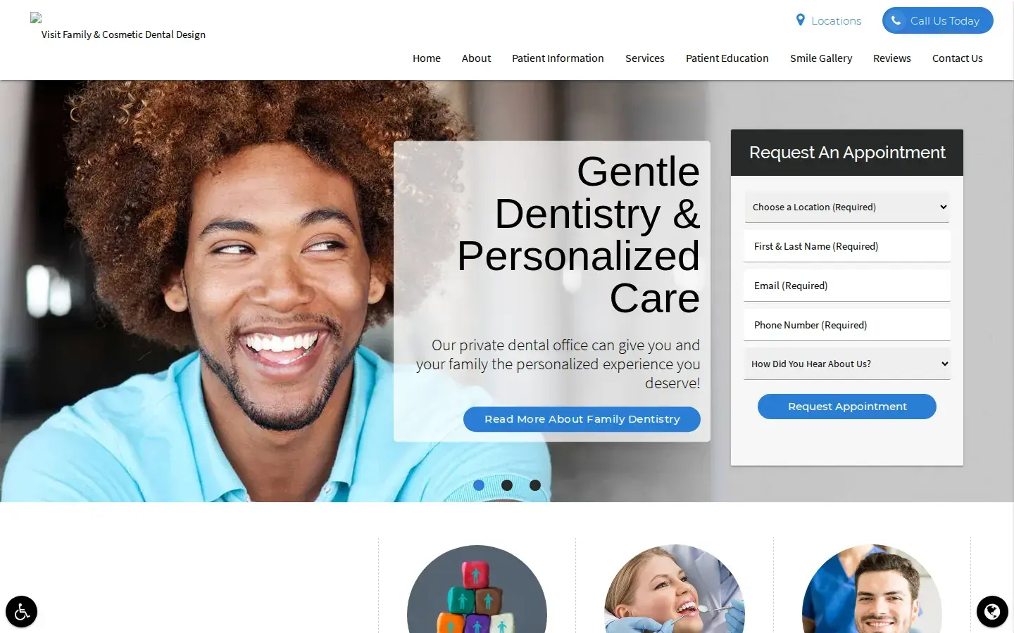 Homepage preview of Family & Cosmetic Dental Design