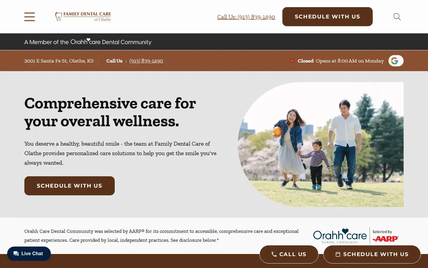 Homepage preview of Family Dental Care of Olathe