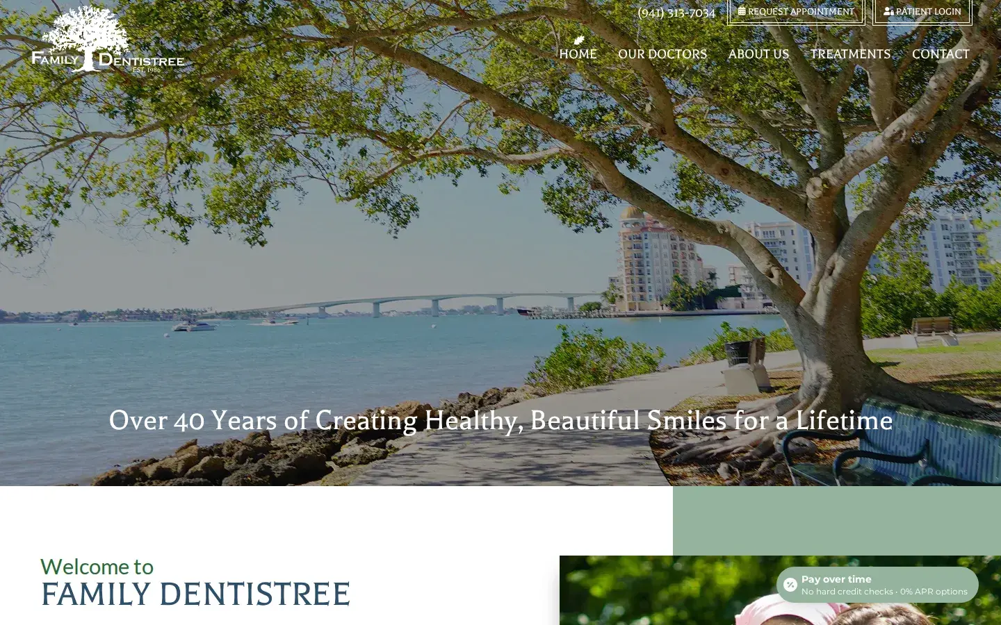 Homepage preview of Family Dentistree