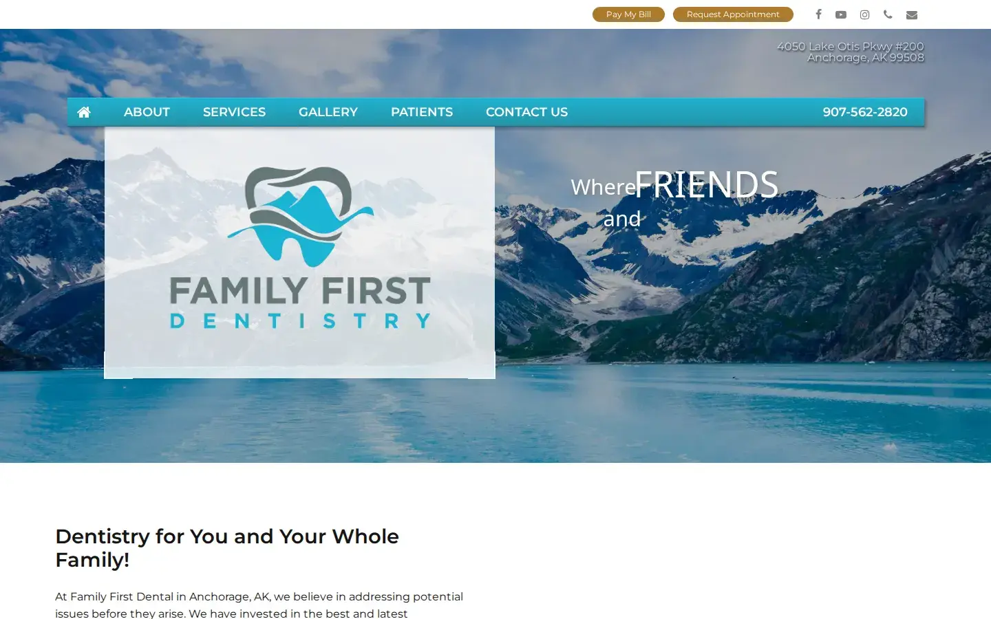 Homepage preview of Family First Dentistry