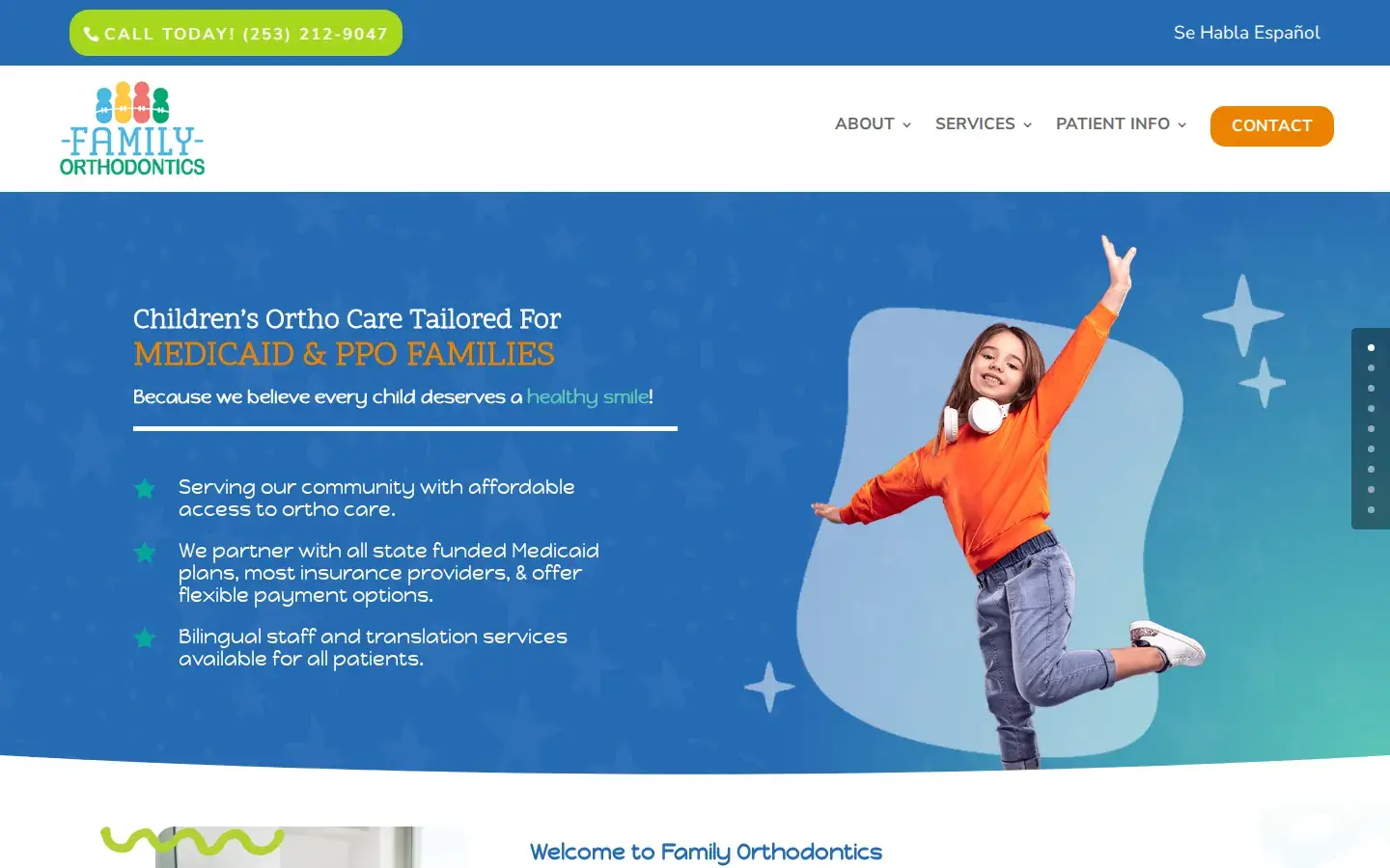 Homepage preview of Family Orthodontics
