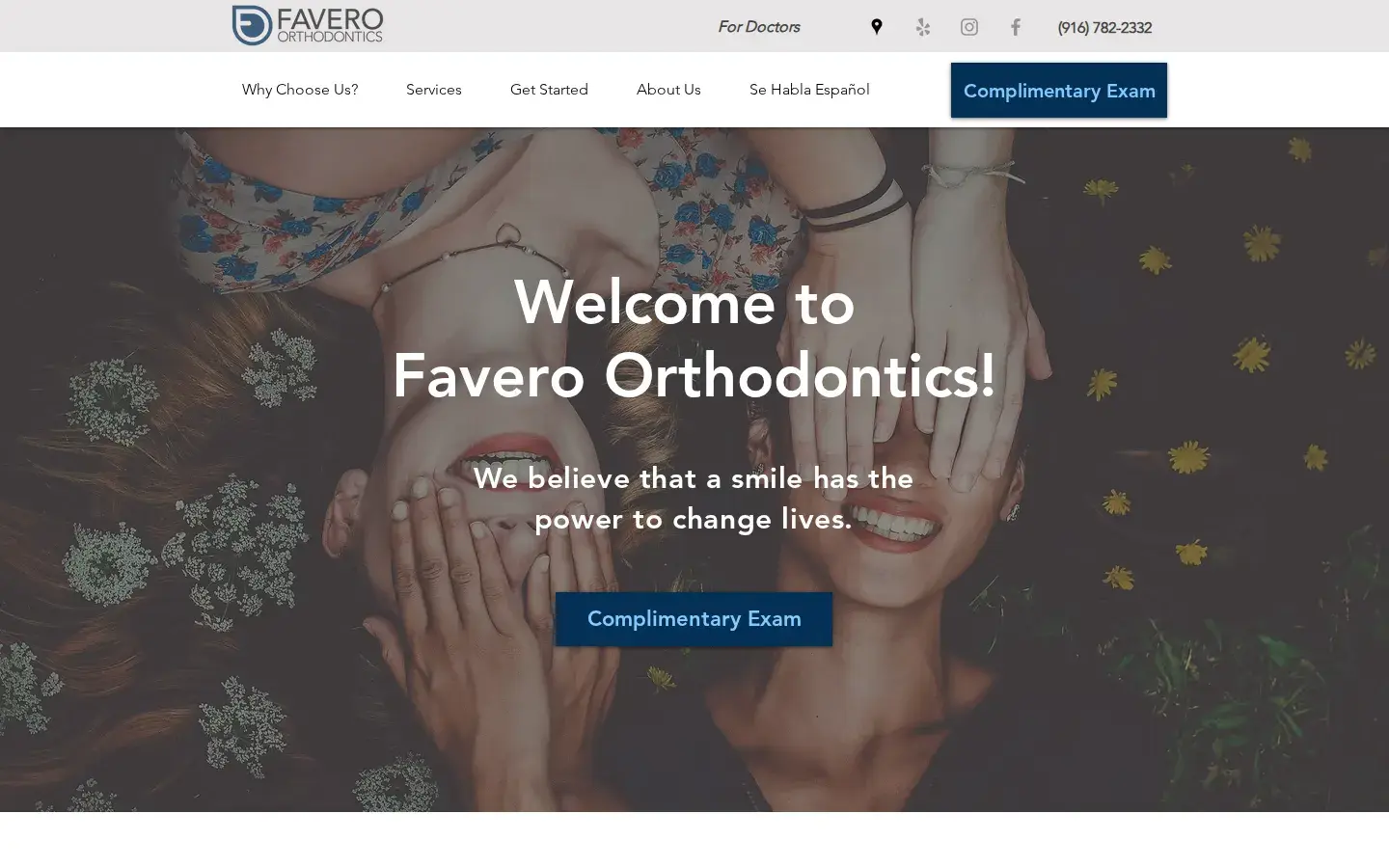 Homepage preview of Favero Orthodontics