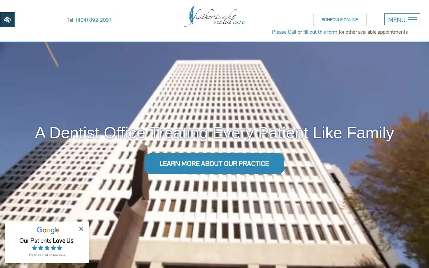 Homepage preview of Feather Touch Dental Care