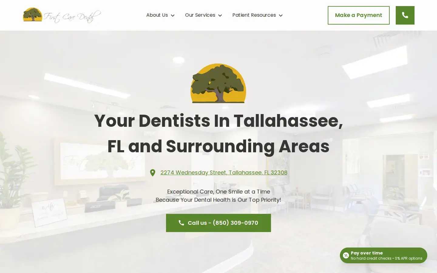 Homepage preview of First Care Dental Associates