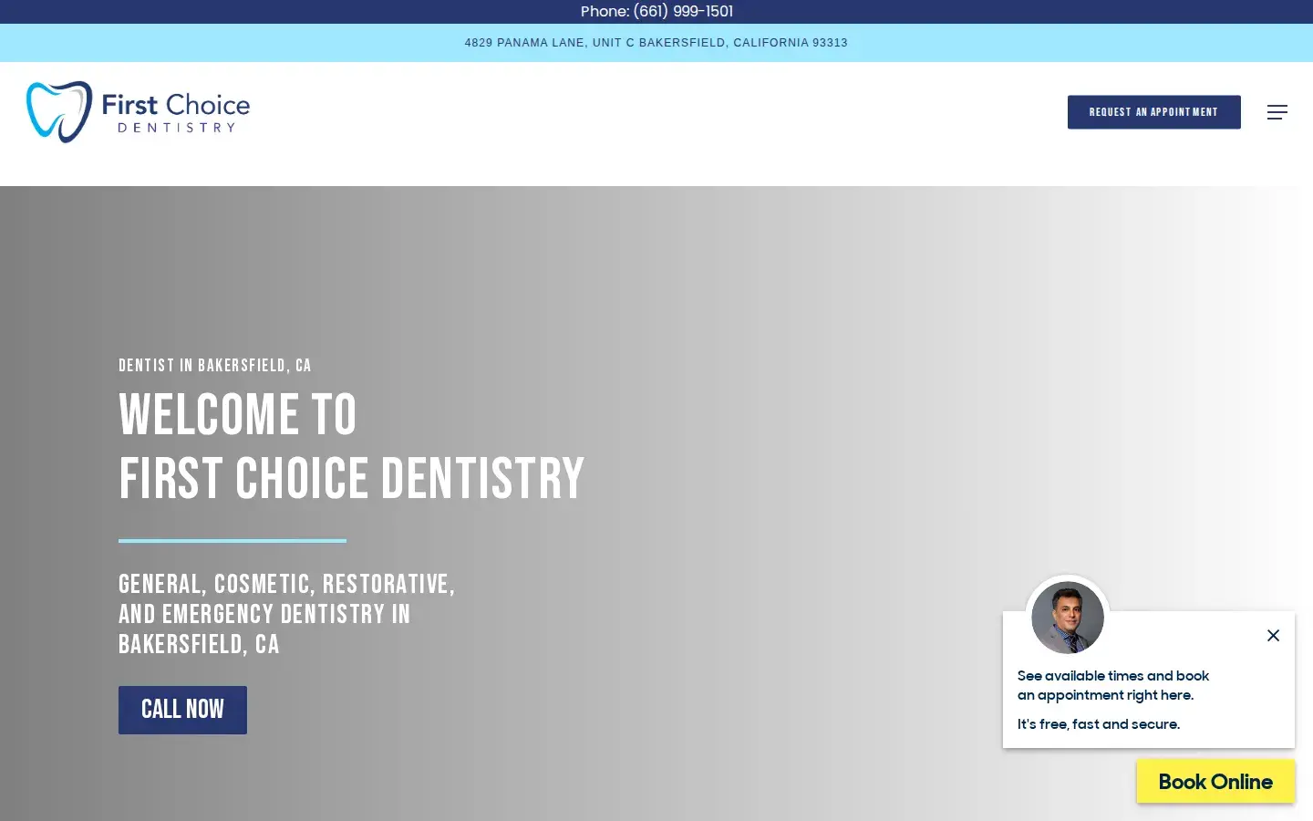 Homepage preview of First Choice Dentistry