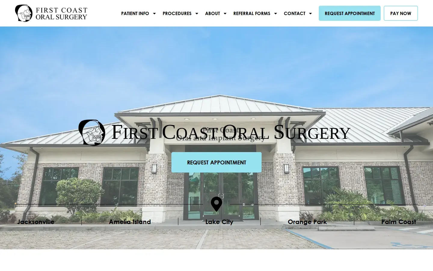 Homepage preview of First Coast Oral and Maxillofacial Surgery