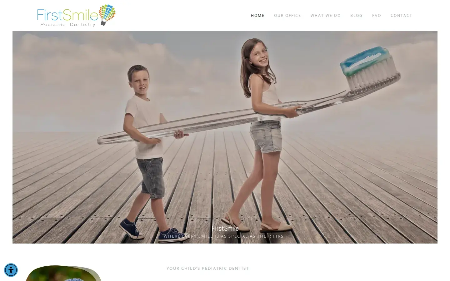 Homepage preview of First Smile Pediatric Dentistry