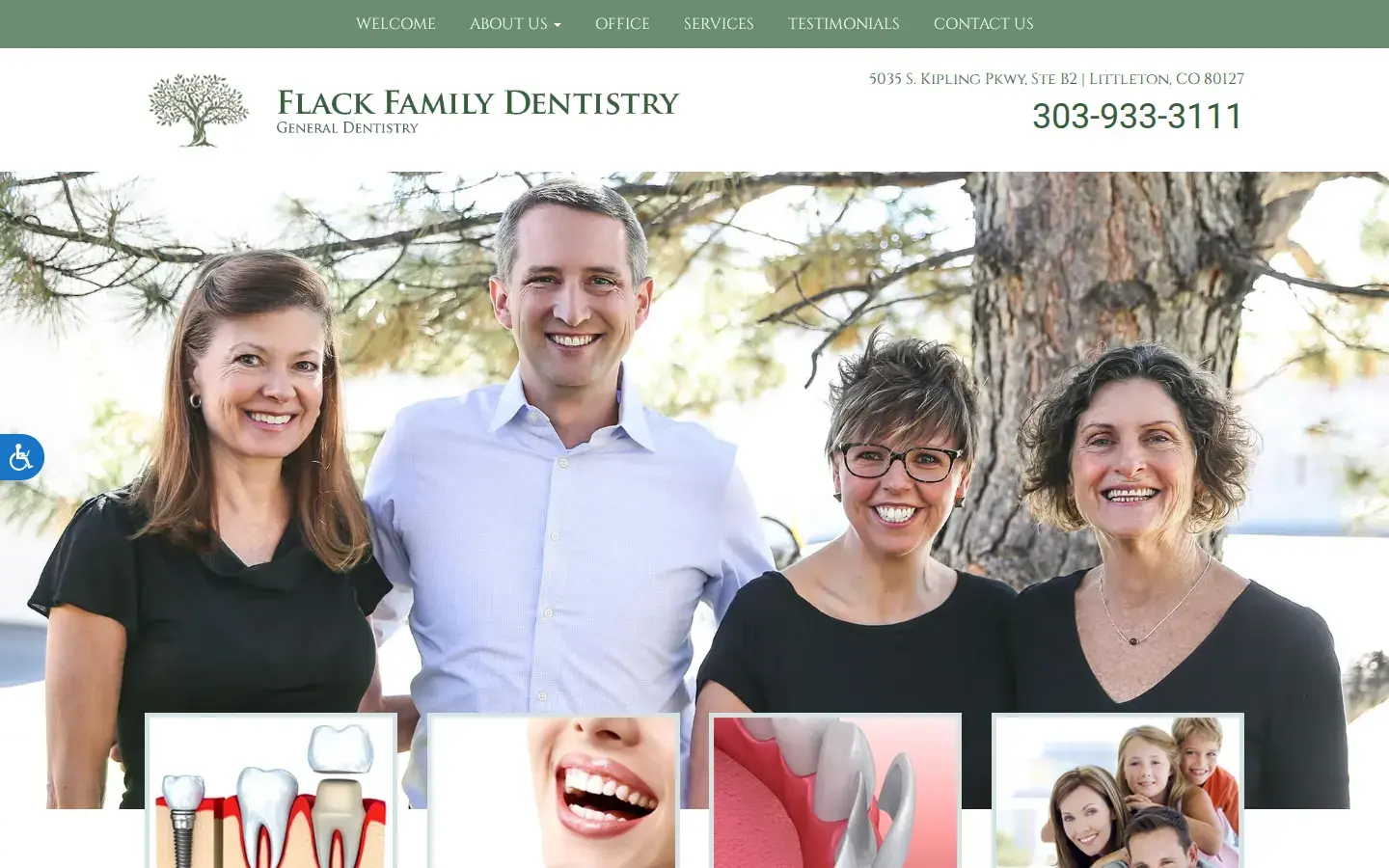 Homepage preview of Flack Family Dentistry