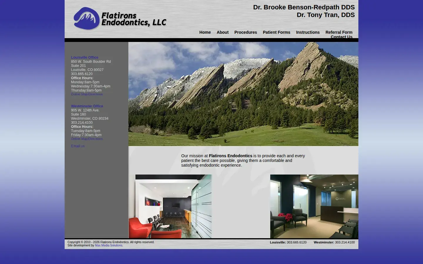 Homepage preview of Flatirons Endodontics