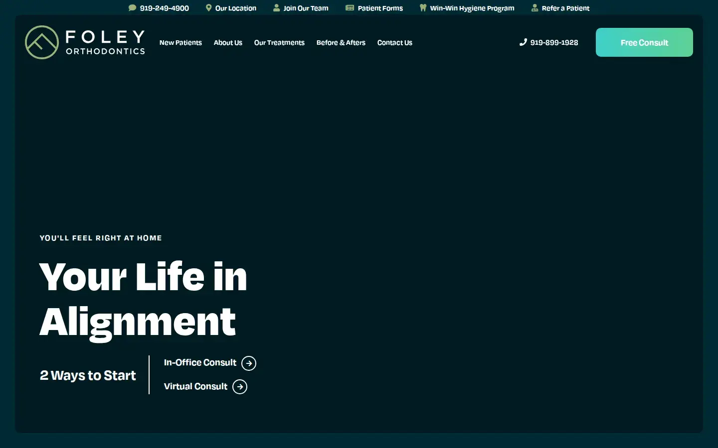 Homepage preview of Foley Orthodontics