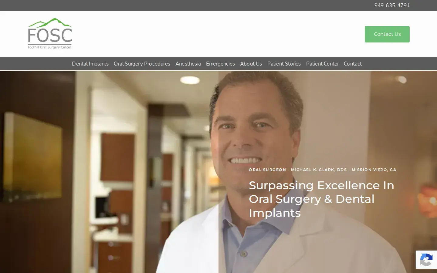 Homepage preview of Foothill Oral Surgery Center