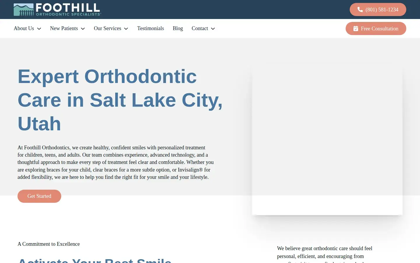 Homepage preview of Foothill Orthodontic Specialists