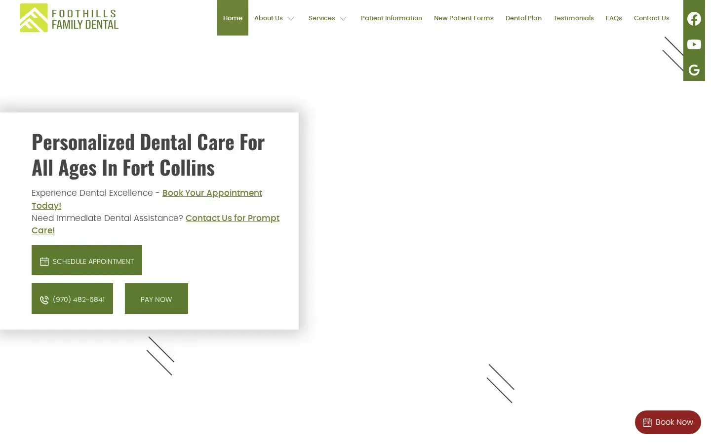 Homepage preview of Foothills Family Dental