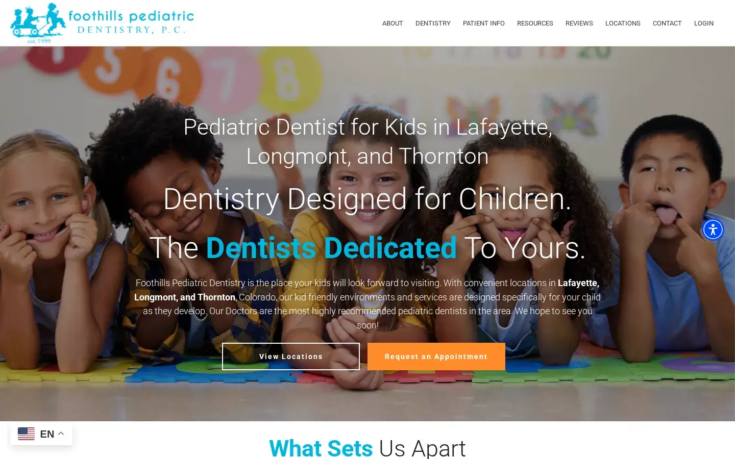 Homepage preview of Foothills Pediatric Dentistry
