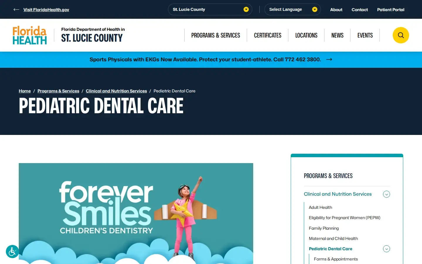 Homepage preview of Forever Smilles Children’s Dentistry
