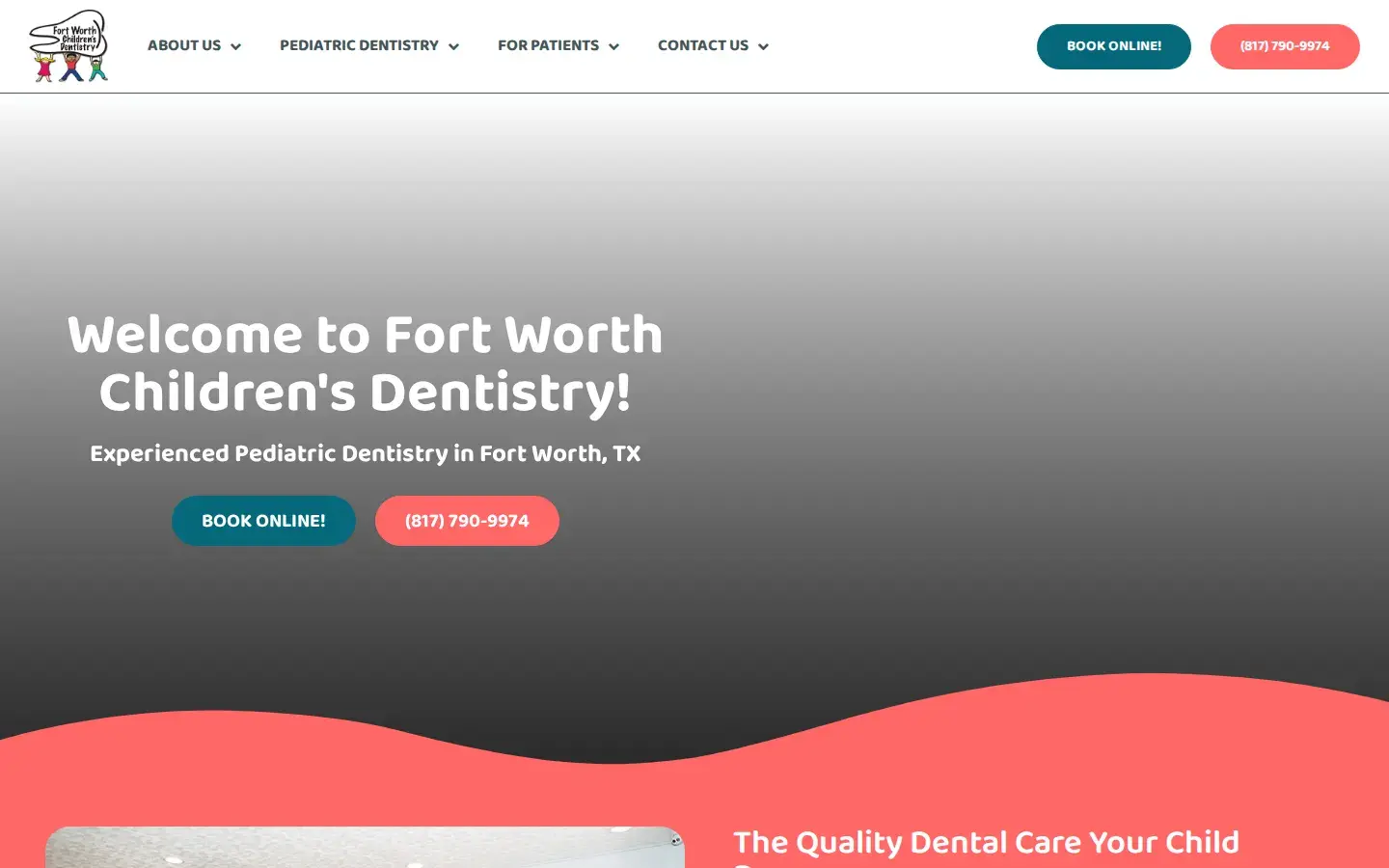 Homepage preview of Fort Worth Children’s Dentistry