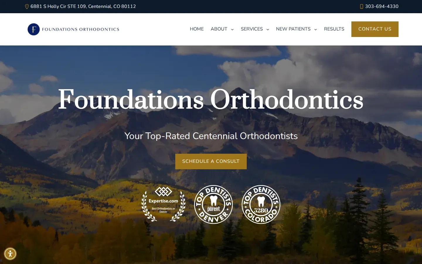 Homepage preview of Foundations Orthodontics - Denver