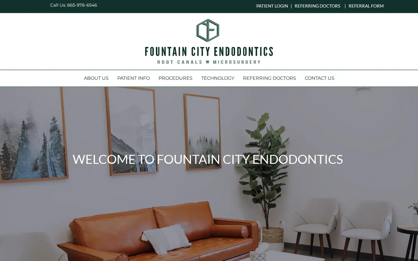 Homepage preview of Fountain City Endodontics