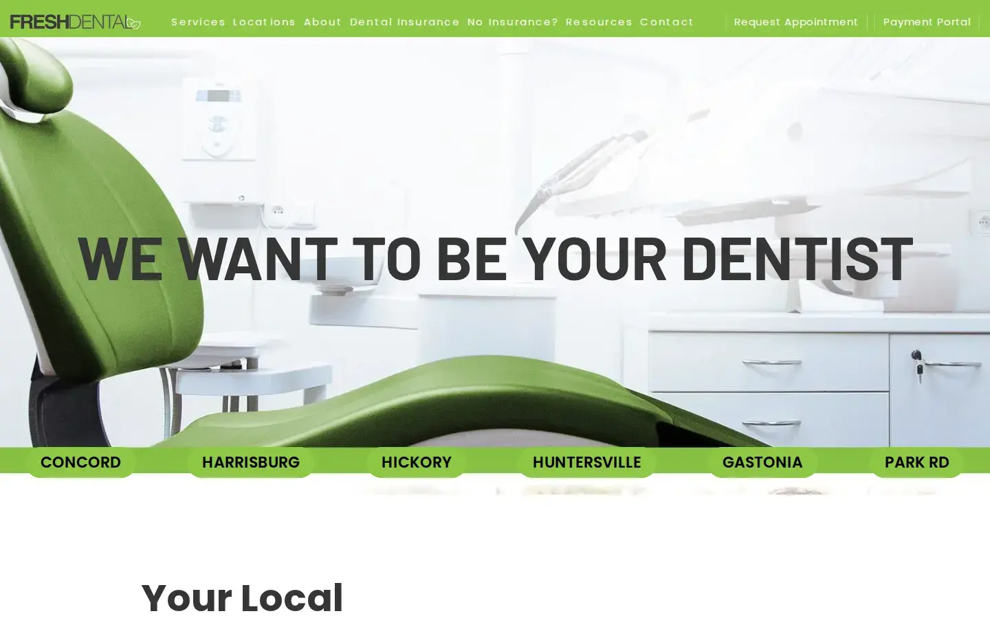 Homepage preview of Fresh Dental Hickory NC
