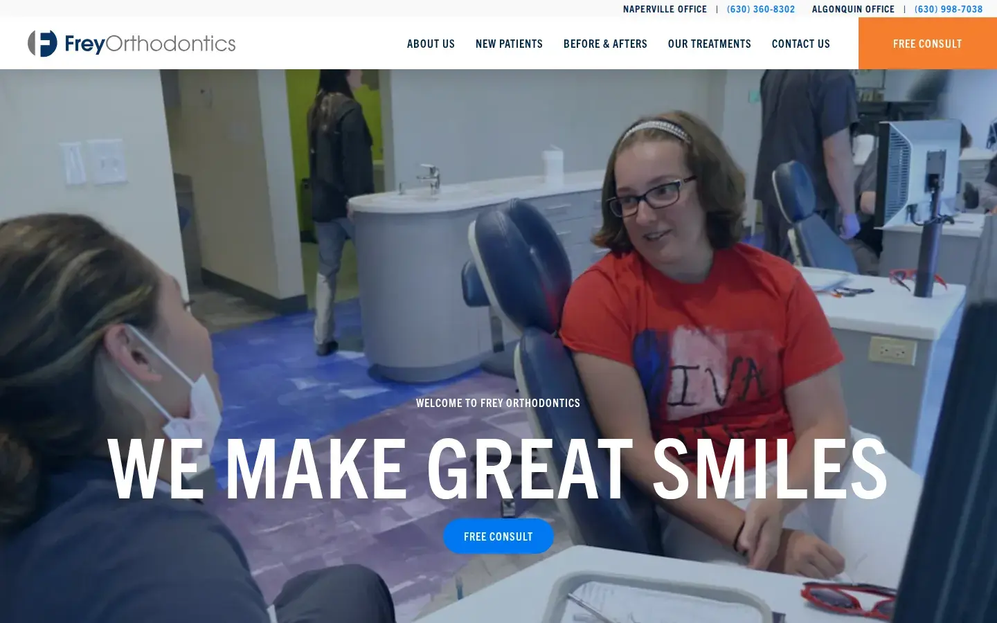 Homepage preview of Frey Orthodontics
