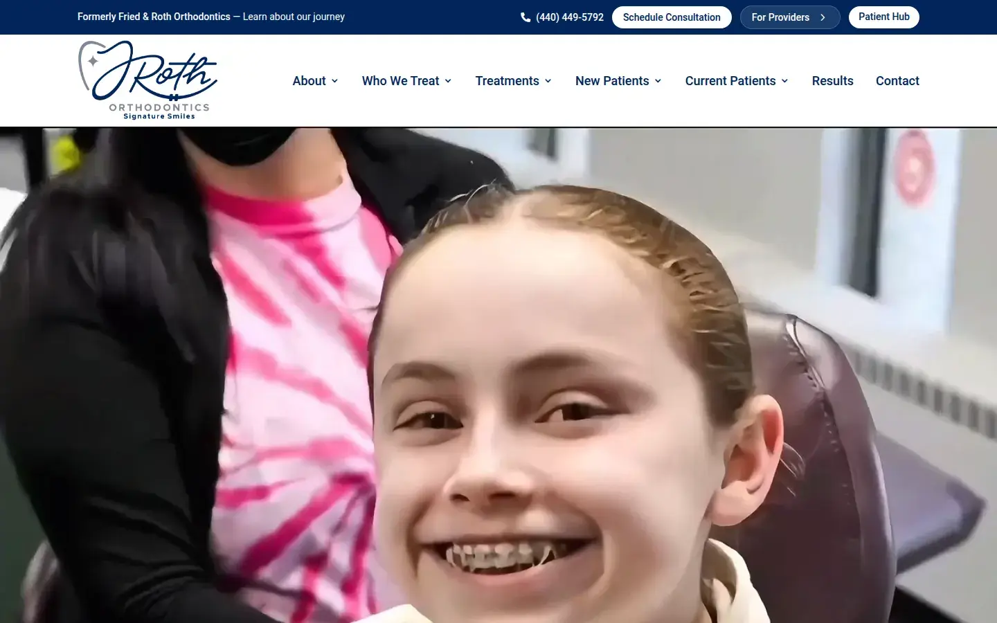 Homepage preview of Fried & Roth Orthodontics